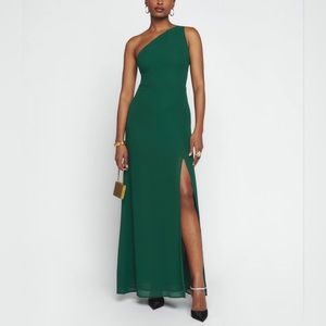 Reformation One Shoulder Evelyn Maxi Dress | Wedding Guest Dress | Size 6